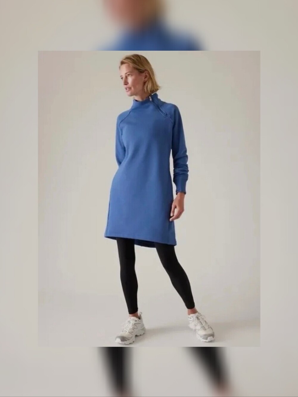Athleta Cozy Karma Asymmetrical Sweatshirt Dress XS